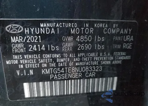 2022 Genesis G70 Base from USA, damaged, VIN KMTG54TE8NU083323